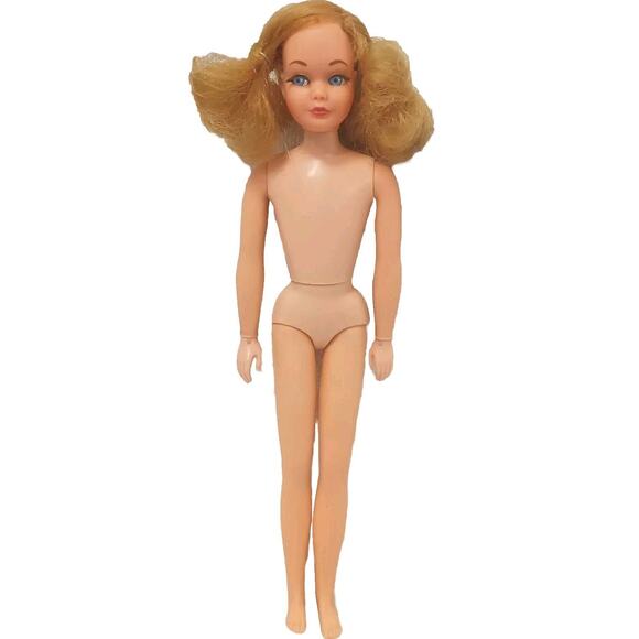 Skipper Barbie Doll 1953 Mattel Blonde Swimsuit Beautiful EYELASHES Vintage - Picture 1 of 12